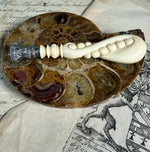 Excellent Antique French Dieppe Carved Ivory Sealing Wax Seal, Sceau, Desktop or Writer's Tool