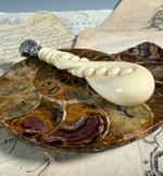 Excellent Antique French Dieppe Carved Ivory Sealing Wax Seal, Sceau, Desktop or Writer's Tool