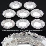 Set of 8 Antique R. Wallace & Sons Sterling SIlver Butter Pat, Nut or Bonbon Dishes