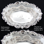 Set of 8 Antique R. Wallace & Sons Sterling SIlver Butter Pat, Nut or Bonbon Dishes