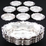 Set of 8 Antique R. Wallace & Sons Sterling SIlver Butter Pat, Nut or Bonbon Dishes