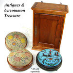 Antique Victorian Era Beadwork Needlepoint Footstool, Blackamoor Figures with Chariot
