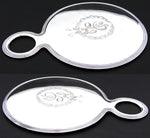 Antique American Sterling Silver 5pc Vanity Set: Hand Mirror, Nail Buffer & Tray, 2 Brusshes +