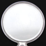 Antique American Sterling Silver 5pc Vanity Set: Hand Mirror, Nail Buffer & Tray, 2 Brusshes +