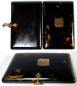 Antique French Napoleon III Era Tortoise Shell & Ivory Carnet du Bal, Necessaire, Aide d'Memoire