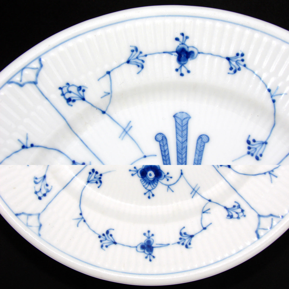 Set of 6 Danish Bing & Grondahl København 9" Plates with Elaborate Royal Bespoke Crest Monogram, c.1948-51