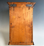 Antique French 17" Wall Cabinet, Apprentice Maitrise, Miniature Armoire is Bru Doll Size Furniture