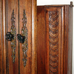 Antique Victorian Hand Carved Solid Walnut(?) 19" x 15" Cabinet or Furniture Door PAIR, Plaques