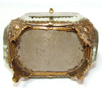 Antique French Grand Tour Style Souvenir Casket, Beveled Glass & Eglomise Scene: "Exposition 1900"