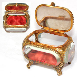 Antique French Eglomise Grand Tour Style Souvenir Jewelry Casket, Box: 1895 Bordeaux World Expo