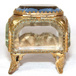 Antique French Grand Tour Style Souvenir Casket, Beveled Glass & Eglomise Scene: Opera Garnier