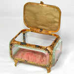 Antique German Grand Tour Style Souvenir Casket, Beveled Glass & "Koblenz" Eglomise Scene