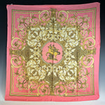 Beautiful Vintage 1990 French Hermés 90cm Silk Twill Scarf "Les Tuileries" by Joaquin Metz