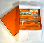 Superb Vintage 1986 French Hermés 90cm Silk Twill Scarf "Chiffres et Monogrammes" by Coutin