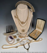 Stunning Vintage 27" Pearl Necklace, 84 Beautiful Pearls, 7mm with Large 18k Gold Clasp