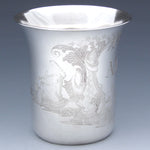 Antique French Sterling Silver Wine or Mint Julep Cup, Tumbler or Timbale, Figural