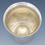 Antique French Sterling Silver Wine or Mint Julep Cup, Tumbler or Timbale, Figural