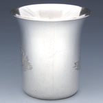 Antique French Sterling Silver Wine or Mint Julep Cup, Tumbler or Timbale, Figural