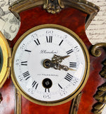 Stunning Antique French Palais Royal Bedside or Desk Clock in Tortoise Shell, Works! Napoléon III