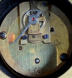 Stunning Antique French Palais Royal Bedside or Desk Clock in Tortoise Shell, Works! Napoléon III