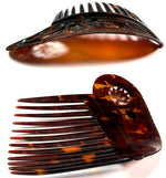 Superb Hand Carved Antique Tortoise Shell Tiara #3, Ornamental Comb, Mantilla, Napoléon III French