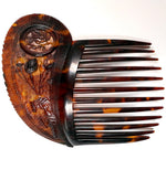 Superb Hand Carved Antique Tortoise Shell Tiara #3, Ornamental Comb, Mantilla, Napoléon III French
