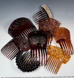 Superb Hand Carved Antique Tortoise Shell Tiara #3, Ornamental Comb, Mantilla, Napoléon III French