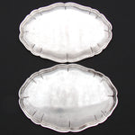PAIR of Heavy Antique Dutch Hallmarked .800 to Sterling Silver 8.5" Trays, Serpentine Borders