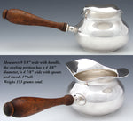 Antique F.B. Rogers Sterling Silver 9.5" Sauce Ladle, Brandy Warmer or "Silver Pipkin"