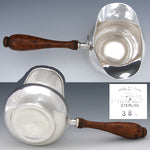 Antique F.B. Rogers Sterling Silver 9.5" Sauce Ladle, Brandy Warmer or "Silver Pipkin"