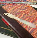 Charming Antique Petit Hand Carved Mother of Pearl French Palais Royal Book Mark
