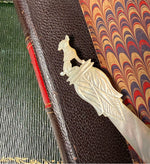 Charming Antique Petit Hand Carved Mother of Pearl French Palais Royal Book Mark