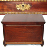 Antique French 20" Solid Mahogany Tabletop 3-Drawer Chest, Empire or Louis XVI Revival