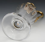 Antique French 18k Gold Vermeil on Sterling Silver & Bacarrat(?) Glass Claret Jug, Louis XV or Rococo Revival
