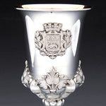 Antique Continental Silver 6.5" Goblet, Francois I Le Havre Crest with Crown & Salamander