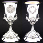 Antique Continental Silver 6.5" Goblet, Francois I Le Havre Crest with Crown & Salamander