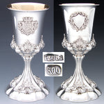 Antique Continental Silver 6.5" Goblet, Francois I Le Havre Crest with Crown & Salamander