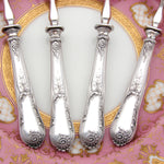 Antique French Sterling Silver 4pc Condiment or Hors d'Oeuvre Service Set in Box