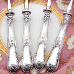 Antique French Sterling Silver 4pc Condiment or Hors d'Oeuvre Service Set in Box