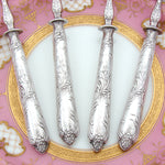 Antique French Sterling Silver 4pc Condiment or Hors d'Oeuvre Service Set in Box