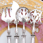 Antique French Sterling Silver 4pc Condiment or Hors d'Oeuvre Service Set in Box