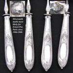 Antique French Sterling Silver 4pc Condiment or Hors d'Oeuvre Service Set in Box
