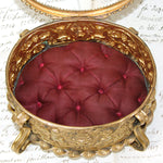 Lovely Antique French Napoleon III Jewelry Casket, Box, Figural Bas Relief & Beveled Glass Vitrine