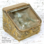 Antique French Napoleon III Pocket Watch Display Box, Casket, Figural Hunt Theme