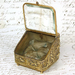 Antique French Napoleon III Pocket Watch Display Box, Casket, Figural Hunt Theme