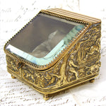Antique French Napoleon III Pocket Watch Display Box, Casket, Figural Hunt Theme