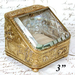 Antique French Napoleon III Pocket Watch Display Box, Casket, Chinoiserie Theme