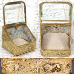 Antique French Napoleon III Pocket Watch Display Box, Casket, Chinoiserie Theme