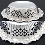 Antique English Sterling Silver Bonbon, Candies or Berry Dish, Ornate Reticulated