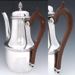 Antique French Sterling Silver 30oz Tea or Coffee Pot, Acanthus Spout & Pomegranate Finial